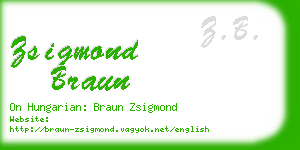 zsigmond braun business card